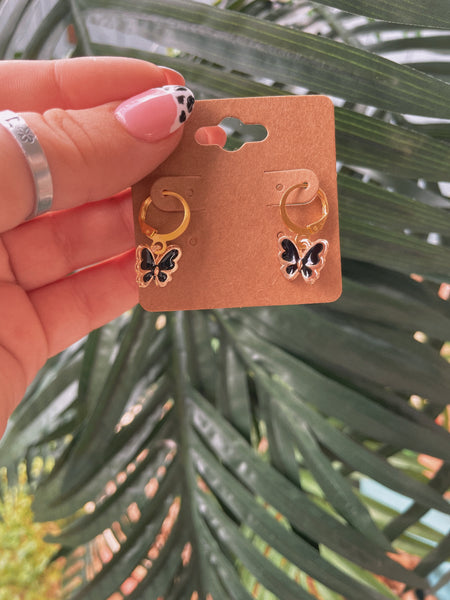 gold butterfly earrings