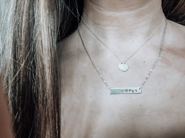 custom handstamped necklace