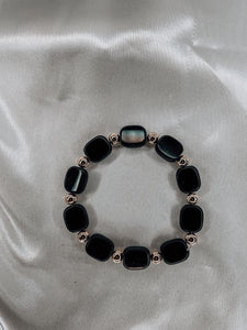 black & gold beaded bracelet