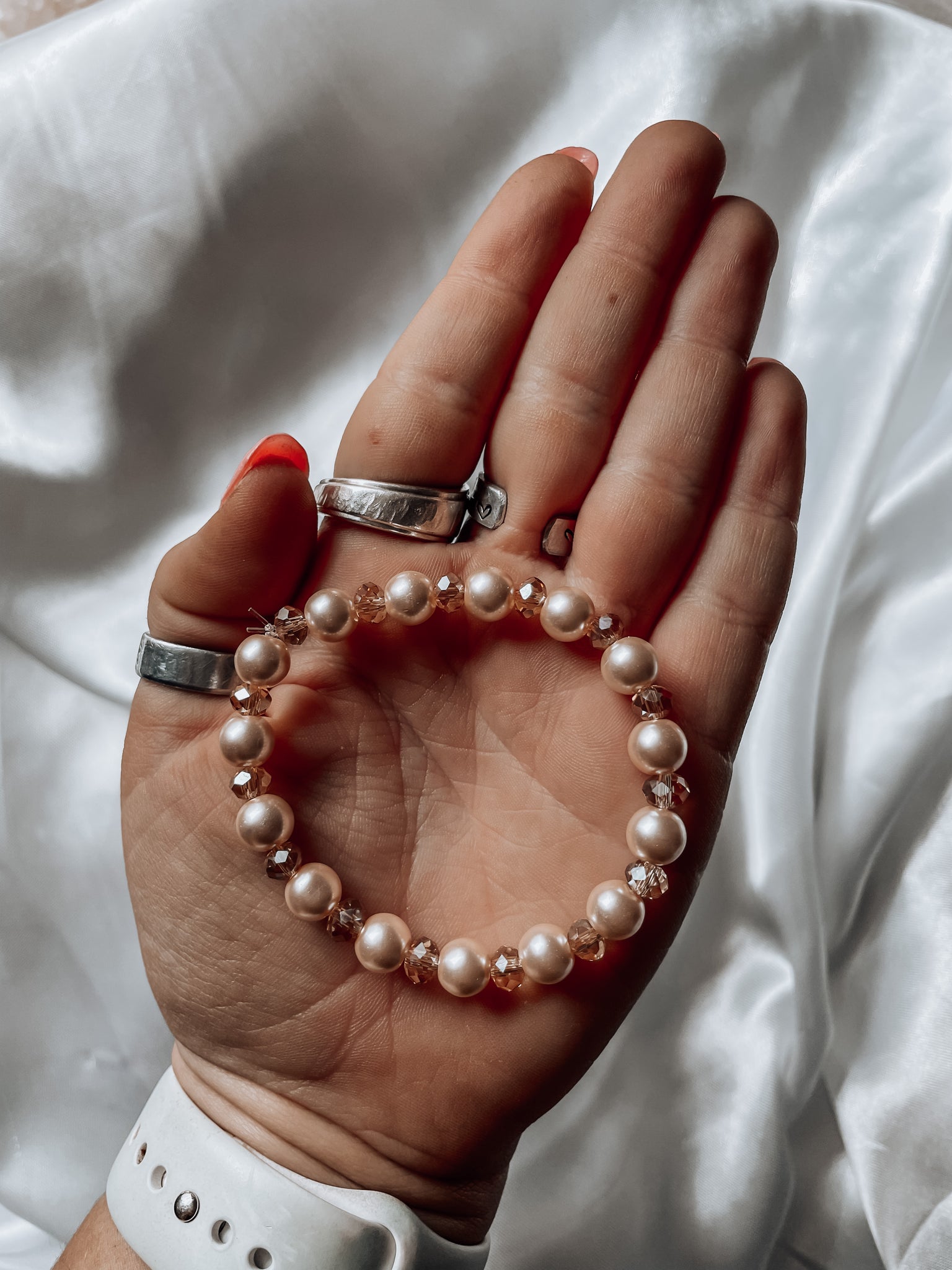 rose beaded bracelet