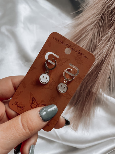 mini smiley earrings