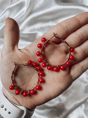 customizable wire wrapped hoop earrings