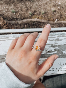 yellow/silver wire ring (size 8)