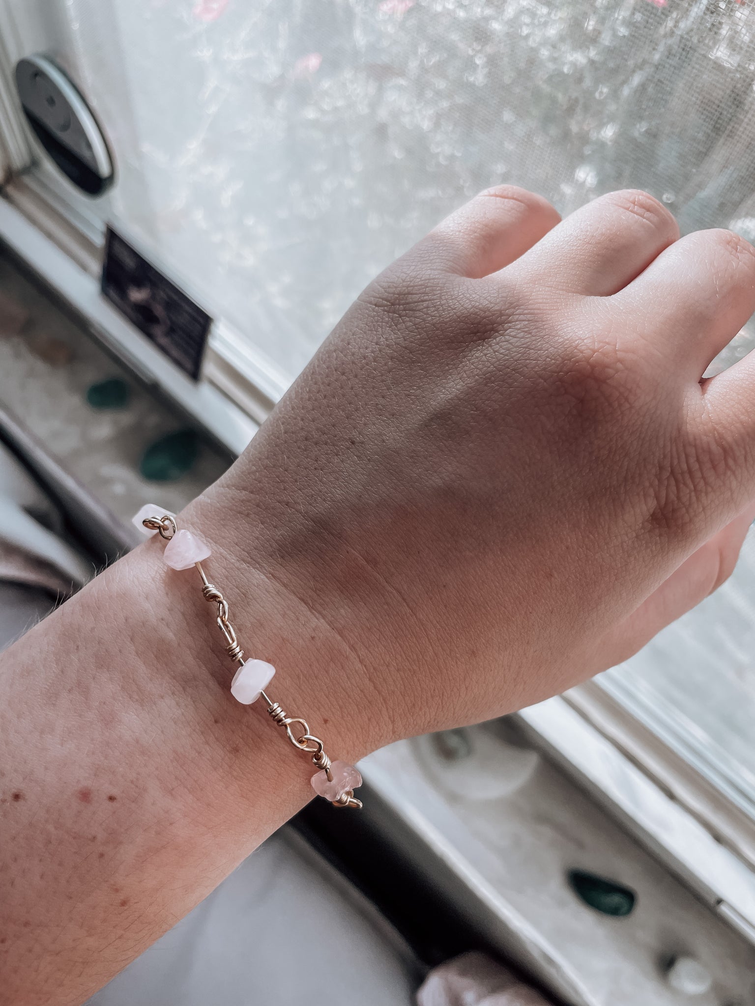 rose quartz bracelet