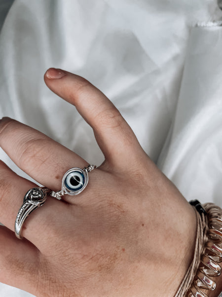 evil eye wire ring