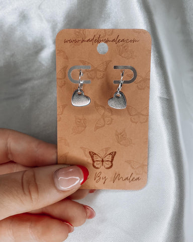 mini heart earrings