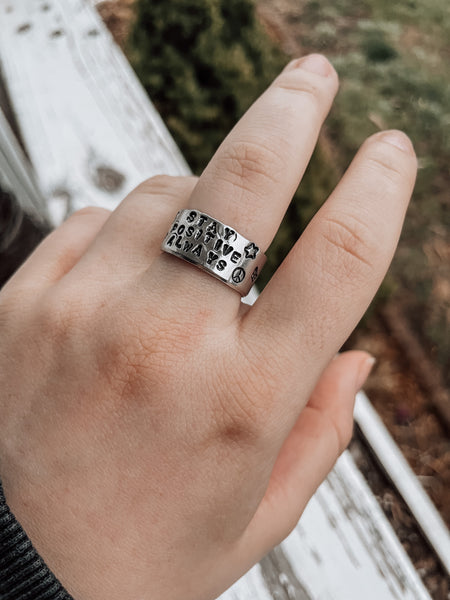 3/8” handstamped ring