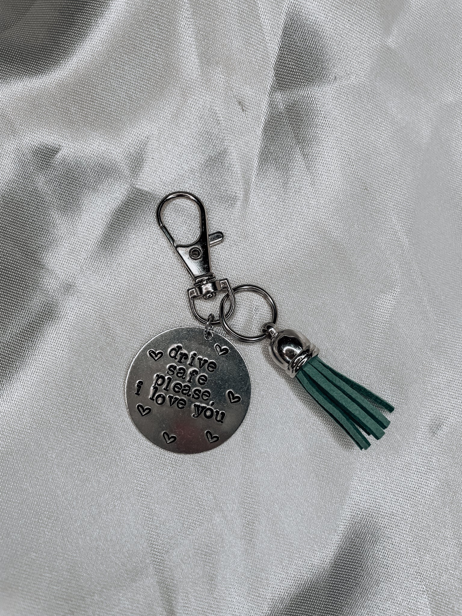 handstamped keychain