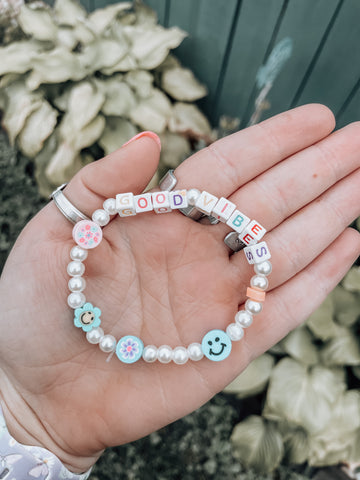 good vibes beaded bracelet