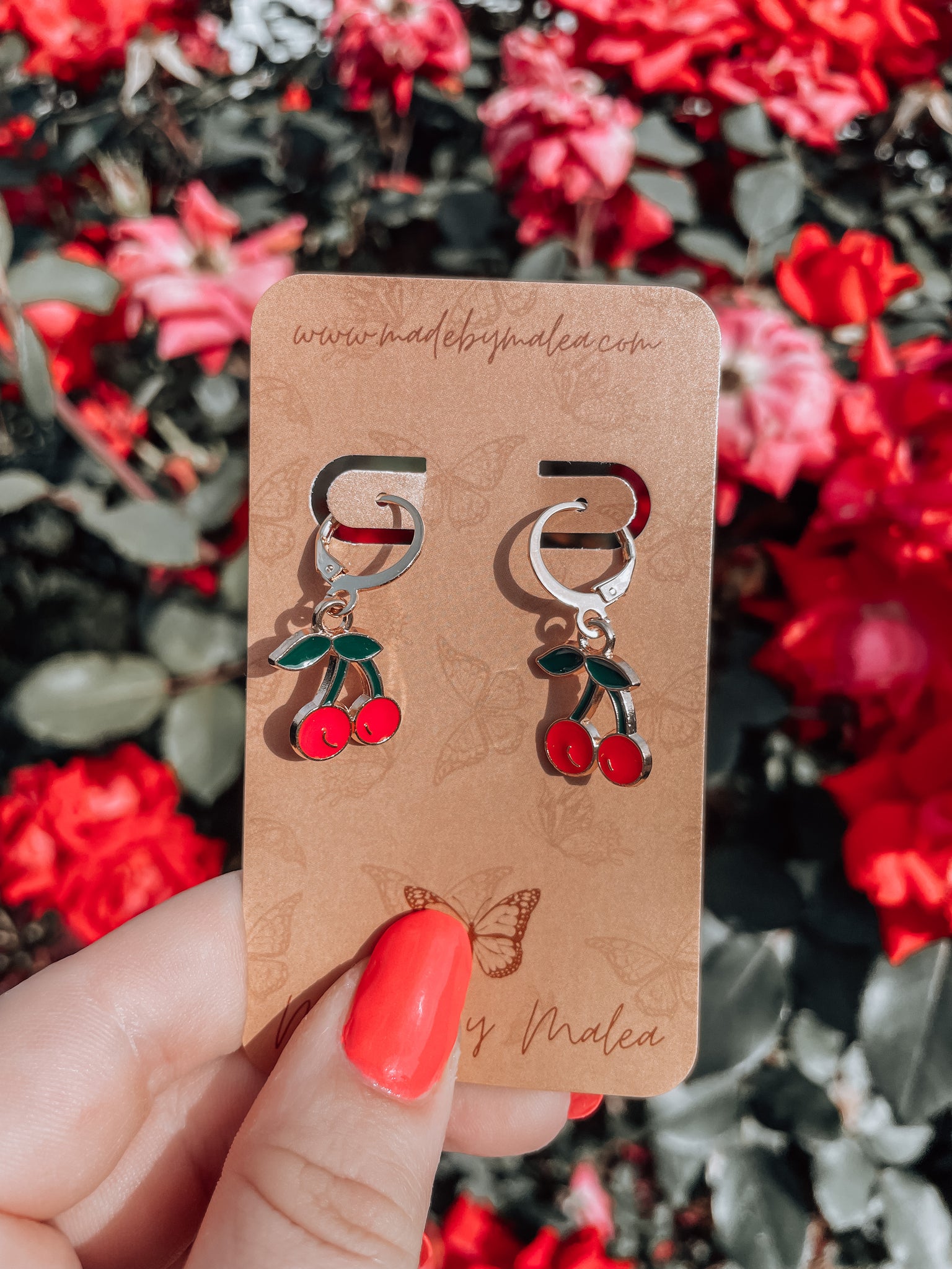 cherry earrings